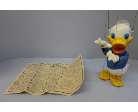 A Donald Duck Pelham puppet 