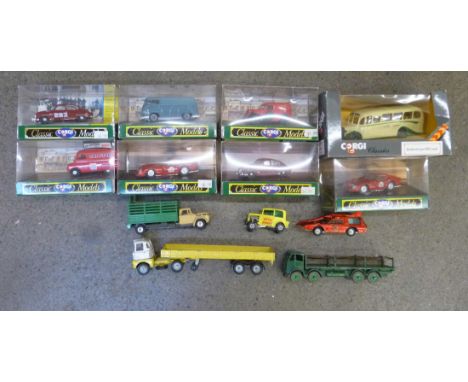 A collection of boxed Corgi classic model vehicles and other playworn model vehicles 