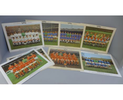 Typhoo premium trade issue cards; Famous Football Clubs, 2nd Series, 1965, eleven cards including Chelsea, Leeds United, Live