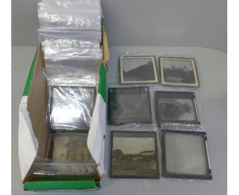 Thirty magic lantern slides, circa 1950 