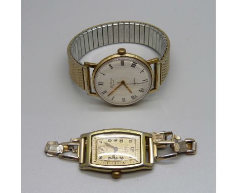 A Sekonda De Luxe wristwatch and a Rotary wristwatch 