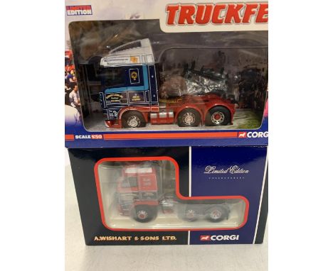 TWO BOXED CORGI LIMITED EDITION TRACTOR UNITS A. WISHART &amp; SONS LTD AND ROBERT LAIDLAW 