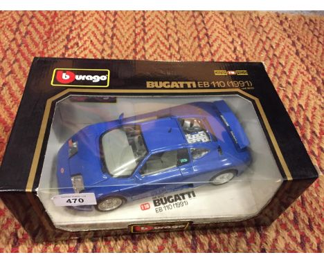 A BOXED BURAGO BUGATTI EB 110 1991 
