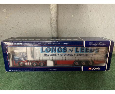 A BOXED CORGI LIMITED EDITION DAF XF SPACE CAB CURTAINSIDE - J LONG &amp; SONS (HAULAGE) LTD, LEEDS 