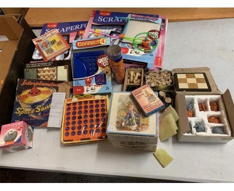 A LARGE QUANTITY OF VINTAGE AND RETRO ITEMS TO INCLUDE A DECK OF  'LITTLE GREY RABBIT' PLAYING CARDS, TWO SCRAPERFOIL GIFT SE
