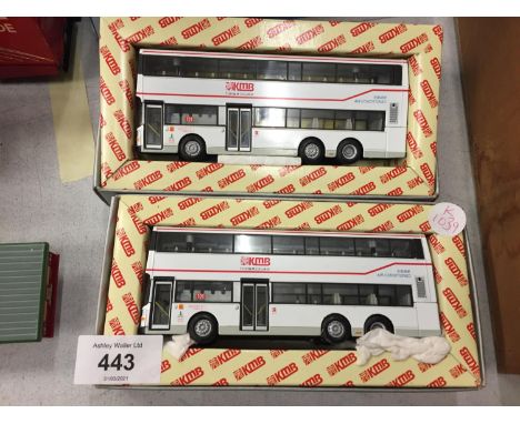 TWO BOXED CORGI CLASSICS KMB AIR CONDITIONED DOUBLE DECKER BUS 