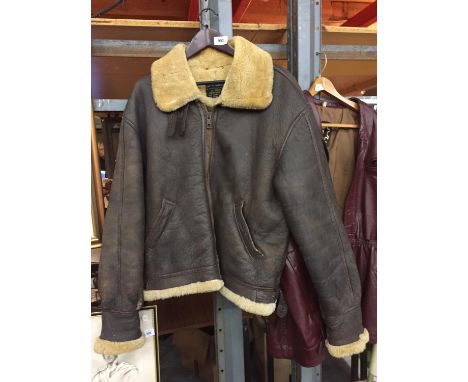 A VINTAGE US ARMY STYLE AIR FORCE JACKET 