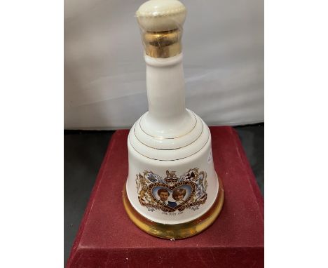 75CL OF BELLS SCOTCH WHISKEY 40% VOL IN A COMMEMORATIVE DECANTER OF PRINCE CHARLES AND LADY DIANA'S WEDDING 29 JULY 1981 