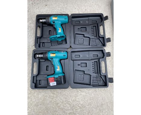 TWO BATTERY POWERED DP TOOLS DRILLS 