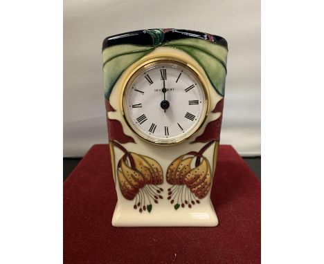 A MOORCROFT ANNA LILY CLOCK 
