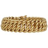 Garibaldi-Armband Dekoratives Armband im Garibaldi-Muster in Gelbgold 18K mit Kastenschloss und
