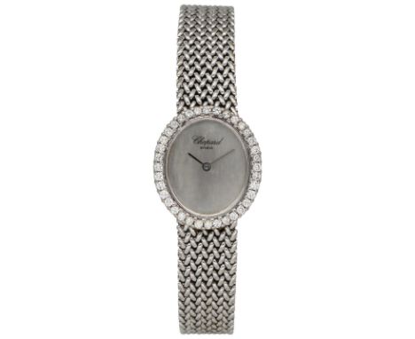 CHOPARD DamenarmbanduhrEdle Chopard Uhr in Weissgold 18K, Lünette verziert mit 36 Diamanten.Uhrwerk Quarz mit silberfarbenem 