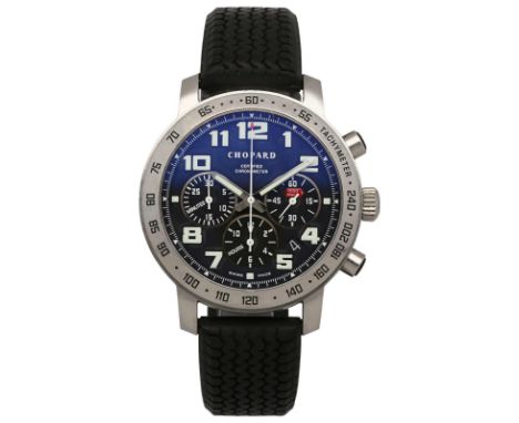CHOPARD HerrenarmbanduhrMille Miglia Chronograph in Stahl mit Tachymeter-Lünette und schwarzem Kautschukband mit Dornschliess