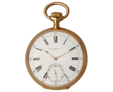 PATEK PHILIPPE Taschenuhr Lepine Gondolo und Labouriau in Roségold 18K mit Lünette in Roségold 18K.Uhrwerk Handaufzug, Schwan