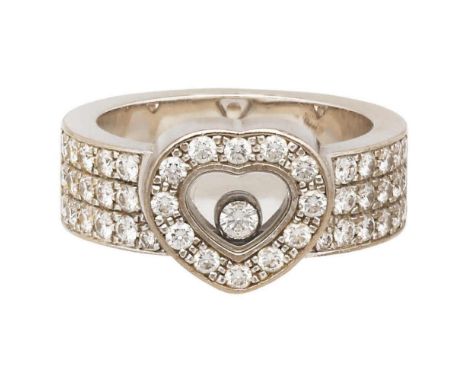 CHOPARD RingHappy Diamonds Ring Nr. 303631 in Weissgold 18K ausgefasst mit Brillanten von zus. ca. 0,70 ct (E/VVS) ein Brilla