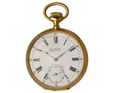 PATEK PHILIPPE TaschenuhrLepine Gondolo und Labouriau in Gelbgold 18K mit Lünette in Gelbgold 18K.Uhrwerk Handaufzug, Schwane