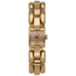 GÜBELIN Damenarmbanduhr Attraktives Design in Gelbgold 18K mit modischem Gliederarmband in