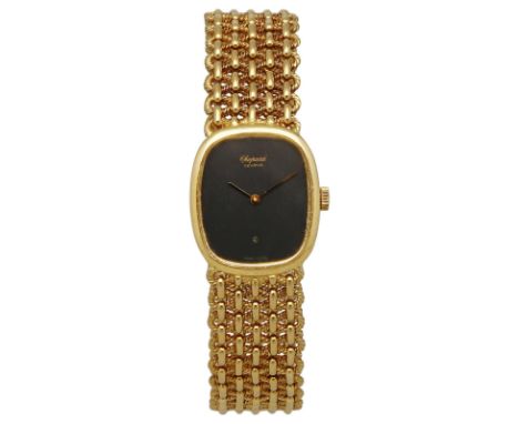 CHOPARD DamenarmbanduhrModell Ellipse in Gelbgold 18K mit Lünette und dekorativem Uhrband in Gelbgold 18K.Uhrwerk Quarz mit g