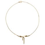 Brillant-Schmuckset Dezente Eleganz in Gelbgold 18K Set bestehend aus Collier, Armreif und Ring, das