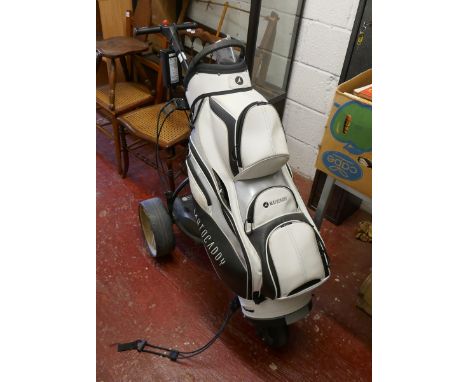 Moto Caddy S1 golf trolley with lithium battery and matching bag