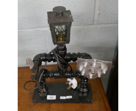 Bespoke nut and bolt figure lamp - Approx height: 42cm 