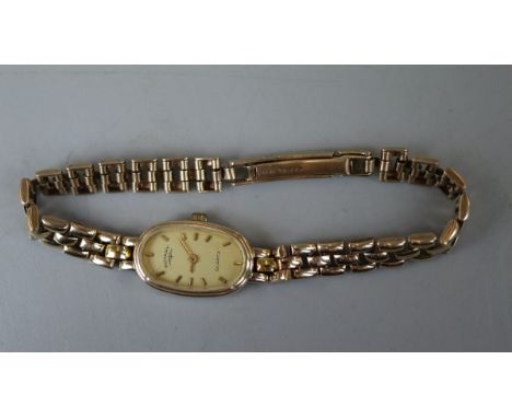 Gold ladies Rotary watch with gold strap 