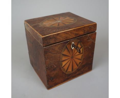 Small inlaid tea caddy 