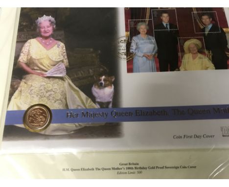 A full sovereign first day cover .
