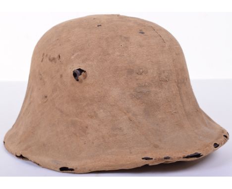 M.16 Steel Combat Helmet with Trench Made Linen Cover, excellent shell marked ‘68’. The cover has never been taken off this h