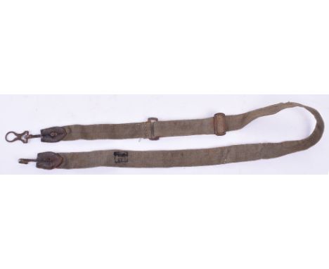 Rare Bread Bag Strap which was utilised as an ammunition pouch and belt suspension, all leather fittings good, metal fittings