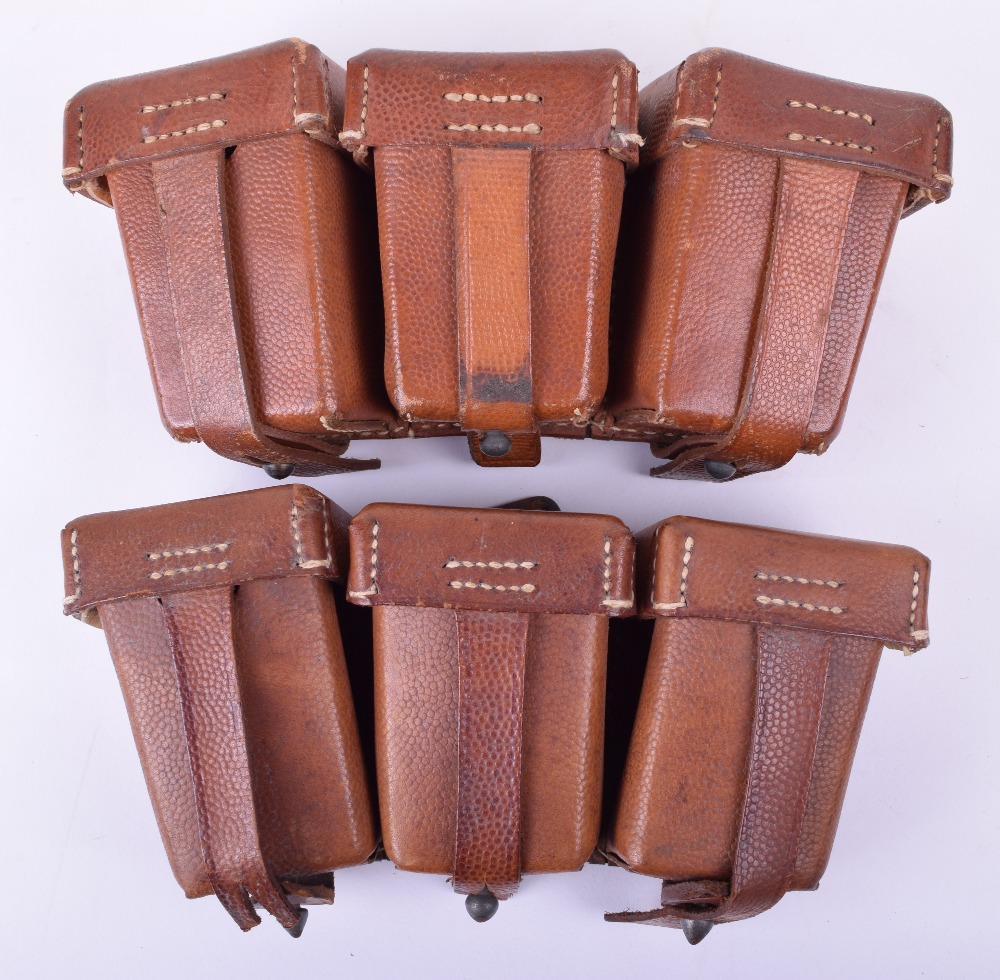 WW1 German Gew98 Ammunition Pouches, a very close matching pair of ...