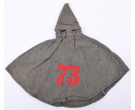 Early Red Numbered ‘Regiment 73’ (Hanoverian) Other Ranks Pickelhaube Helmet Cover, One moth nip to number ‘7’ but otherwise 