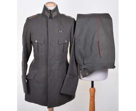 Prussian Flieger Korps Complete Uniform, a fabulous outfit being a heavy duty whipcord produced tunic in large size for a Leu