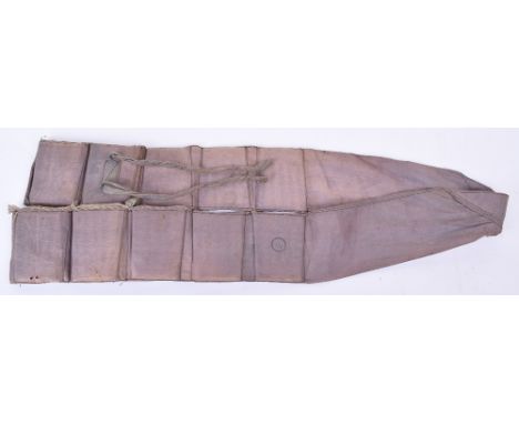 WW1 German Ammunition Bandolier, good example of the light blue cloth ammunition bandolier, some fading, unidentified circula