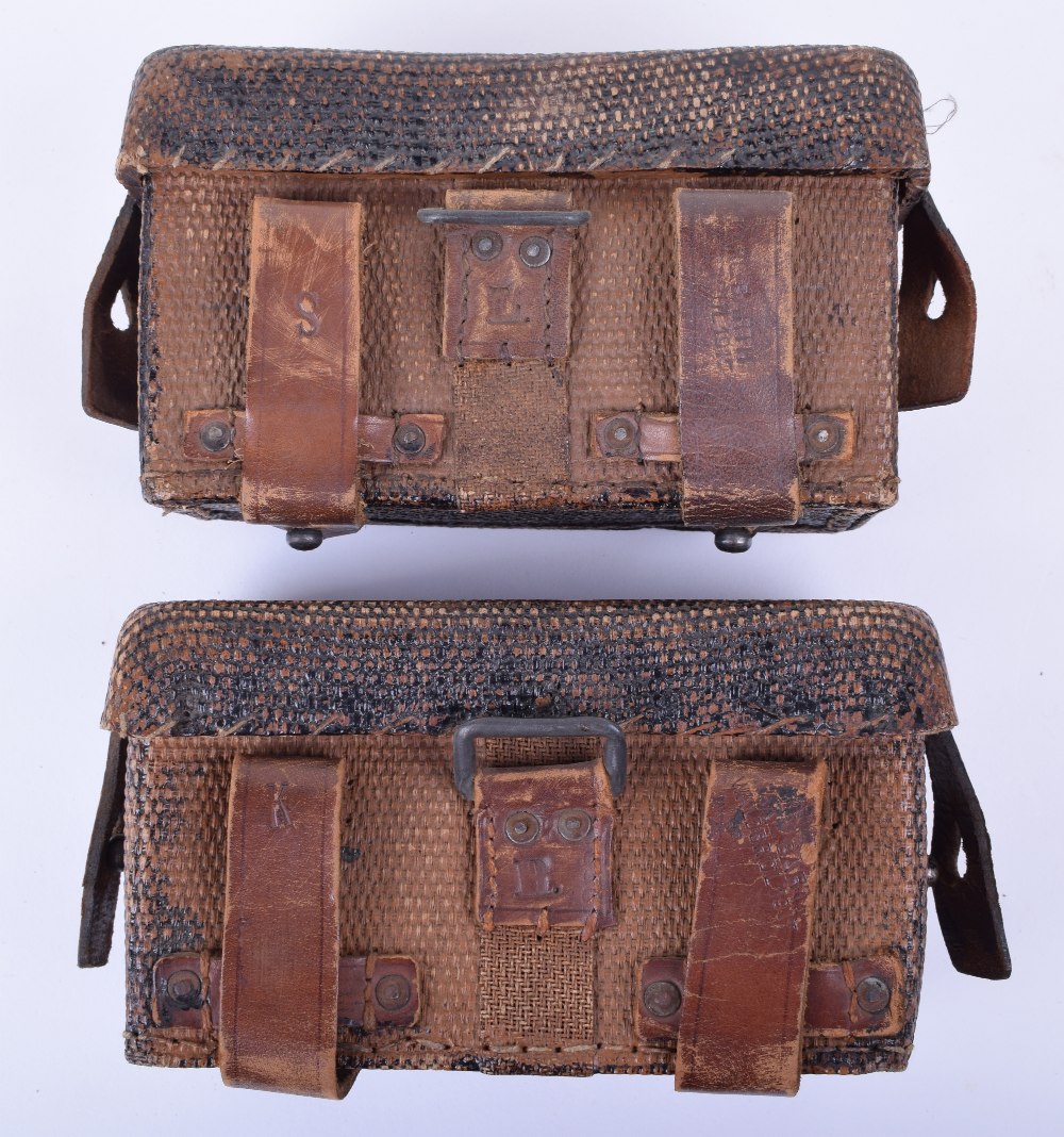 Set of WW1 German Medical Pouches in Ersatz Compressed Paper