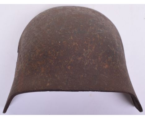 M.16 Armoured Brow Plate, standard brow plate for the M.16 helmet, faint traces of original paint finish with surface rusting