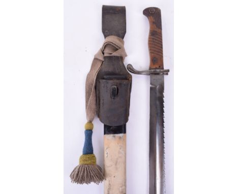 Mauser S98/05 Trophy Piece Saw Back Bayonet, a highly interesting trophy piece being a beautifully bladed S98/05 bayonet, mak