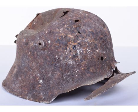 A Pre-Mass Production Square Dip M.16 Helmet, probably one of the rarest models of the various variations of the M.16 steel h