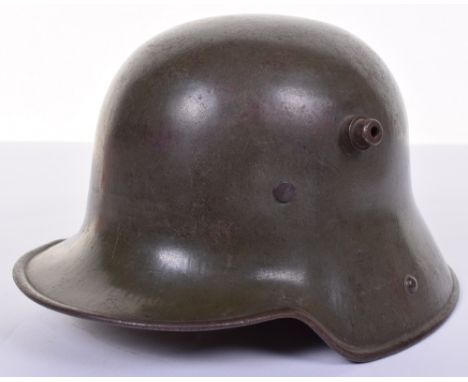 Rare Early Version M.16 Steel Combat Helmet, marked ‘S60’. Virtually all of the apple green finish remaining, complete with i
