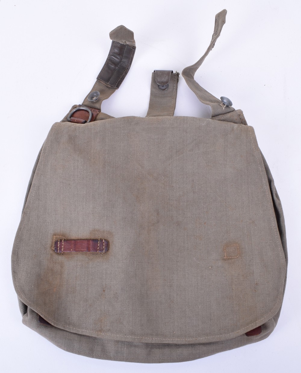 WW1 German Soldiers Bread Bag, heavy duty field grey canvas, superb