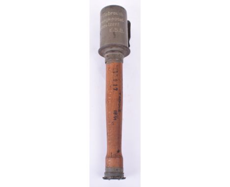 German M.17 Stick Grenade, a fabulous example. A hand written inscription to the wood haft ‘Tongue 1/19’ with identical name 