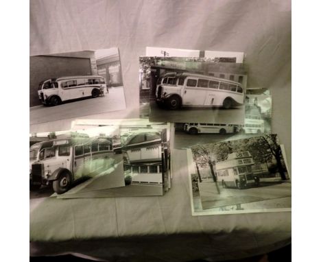 Collection of photographs of 1950s buses and coaches, from Lancashire area. UK P&amp;P Group 1 (£16+VAT for the first lot and