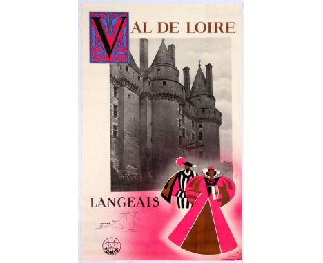 Group of five original vintage travel posters advertising destinations in France. 1. Original vintage travel advertising post