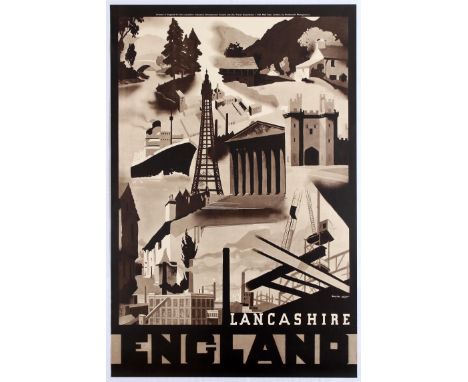 Group of five original vintage travel posters advertising destinations in Great Britain. 1. Original vintage travel advertisi