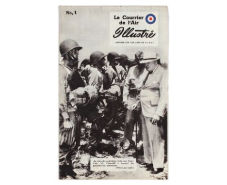 Original vintage airborne leaflet propaganda flyer issued in Great Britain to be dropped over the territory of occupied Franc