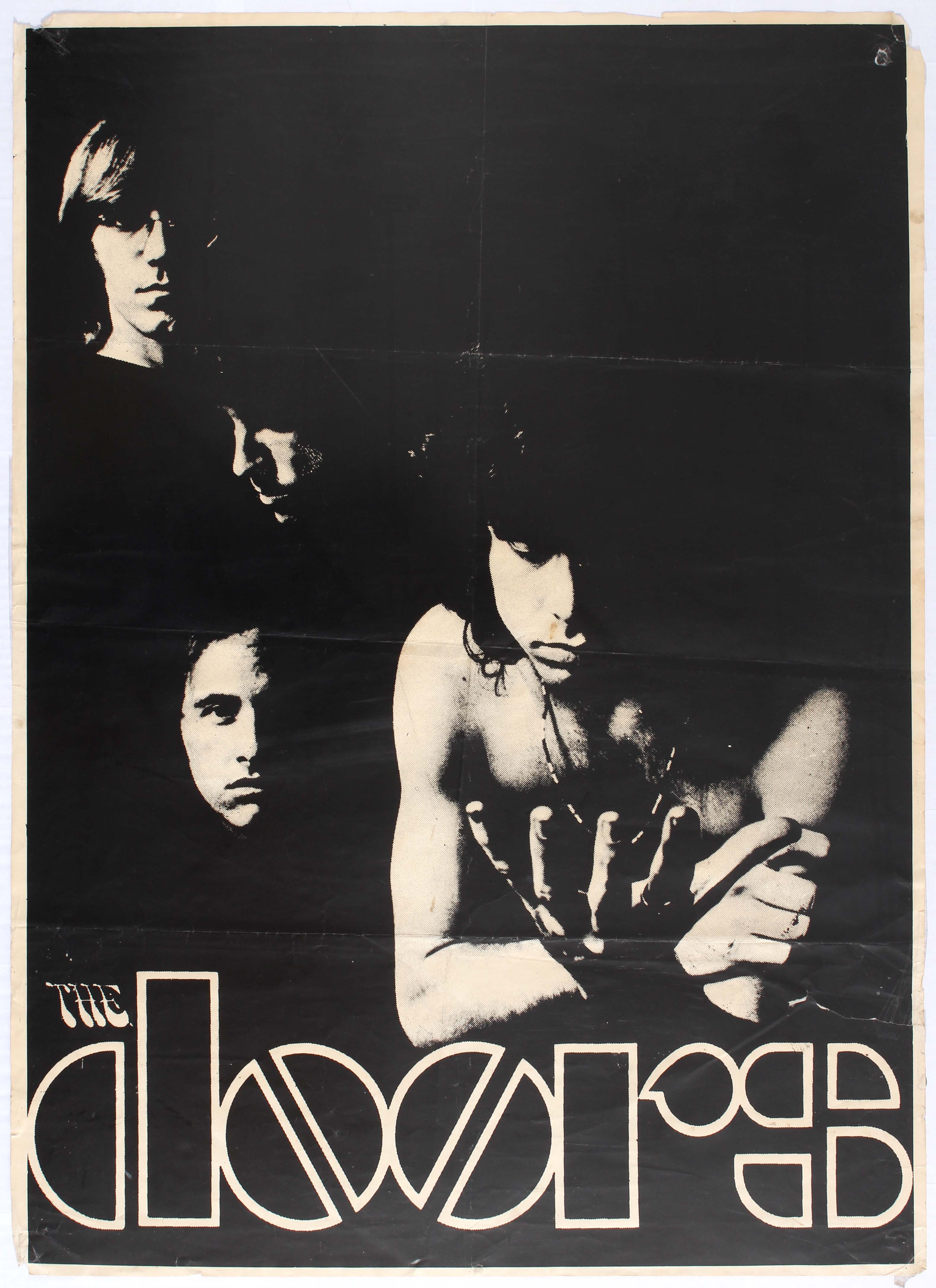 Original music poster for The Doors. The Doors were an American rock