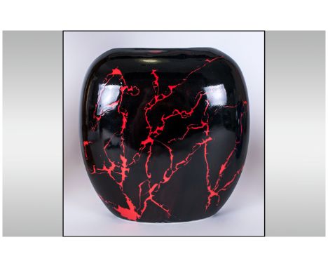 Carlton Ware Hand Painted ''Magma'' Vase - Signed to base, approx 8 inches in height. 