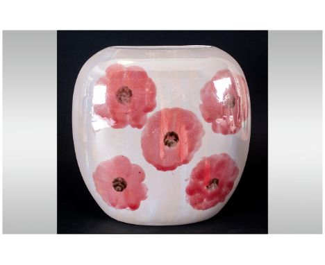 Carlton Ware Hand Painted ''Studio Poppy'' Vase - Signed to base, approx 8 inches in height. 