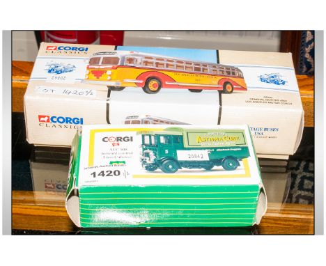 Two Corgi Diecast Models Comprising 97635 General Motors Coach And AEC508 Forward Control 5 ton Cabover.