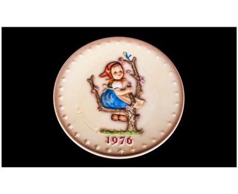 M. J. Hummel 6th Annual Plate, Date 1976 ' Spring ' Number 269. Hand Painted and Hand Crafted. Diameter 7.5 Inches. New In Or